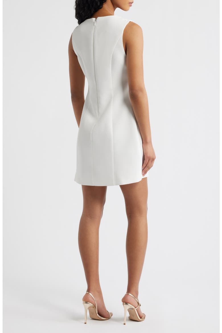 Woven Jewel Neck Shift Dress, Alternate, color, WHITE