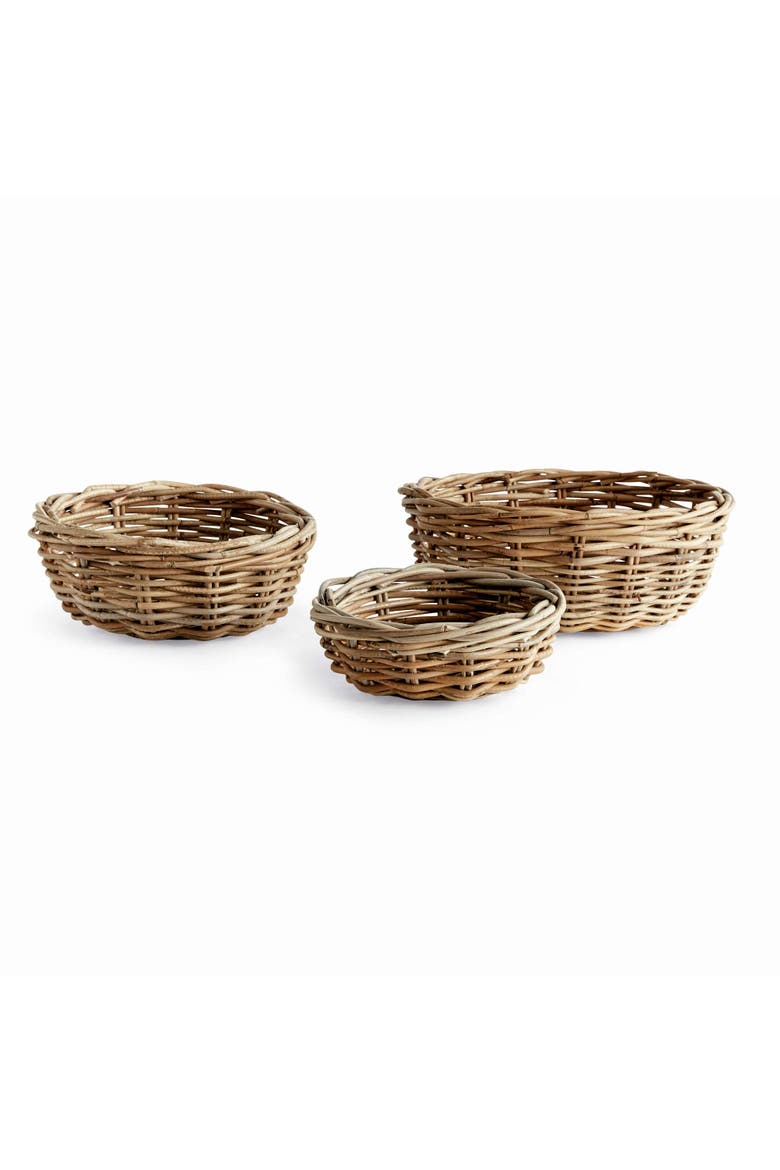 Normandy Low Bowls Set Of 3, Main, color, Beige