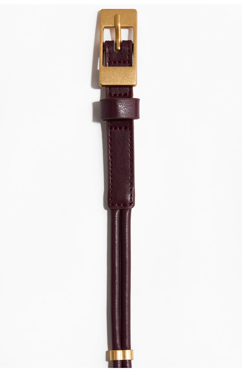 H&M Double-strap Belt, Alternate, color, Burgundy