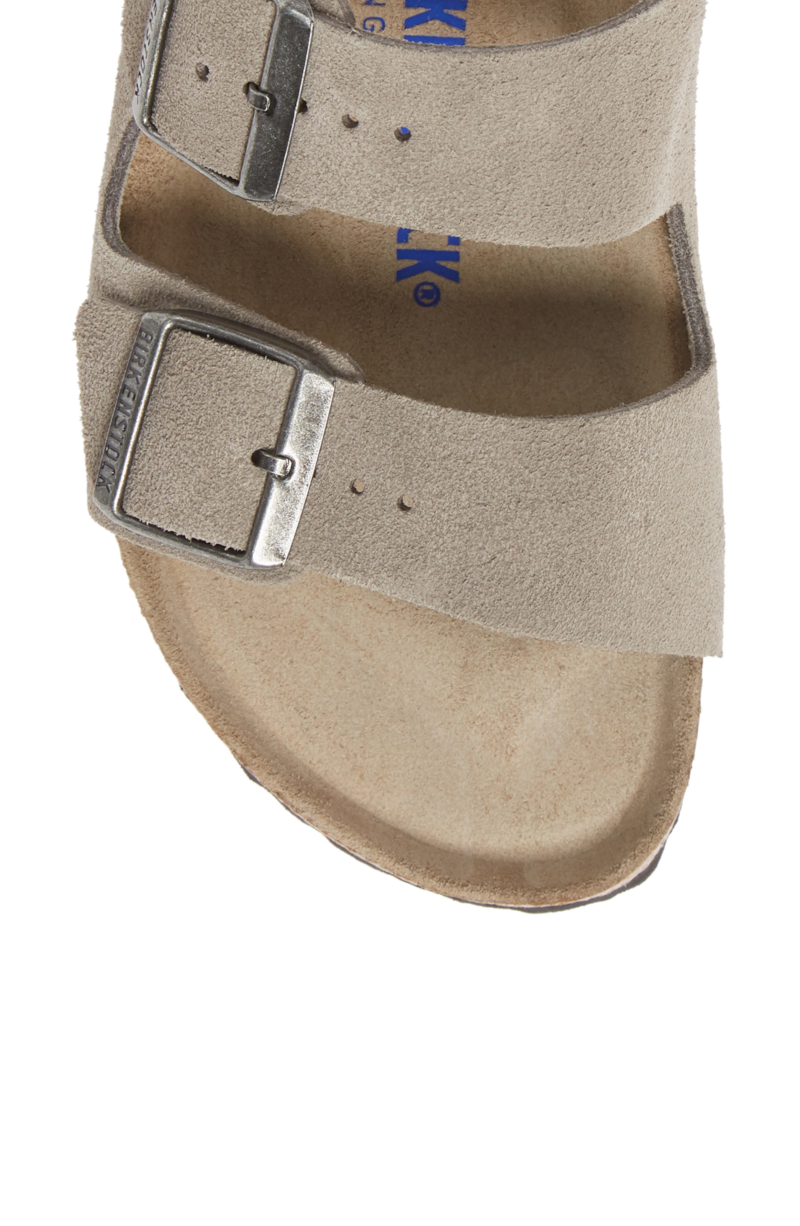 Arizona Soft Footbed Slide Sandal, Alternate, color, STONE COIN SUEDE