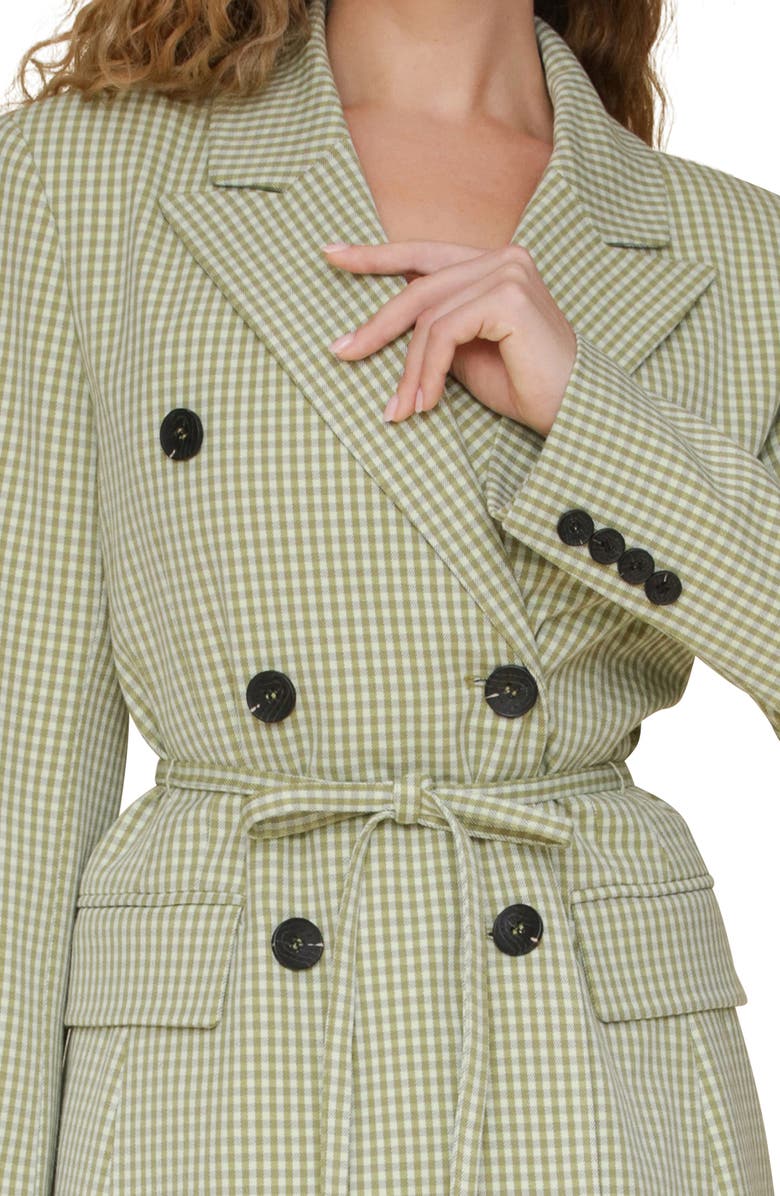 Avec Les Filles Double Breasted Gingham Blazer, Alternate, color, 
