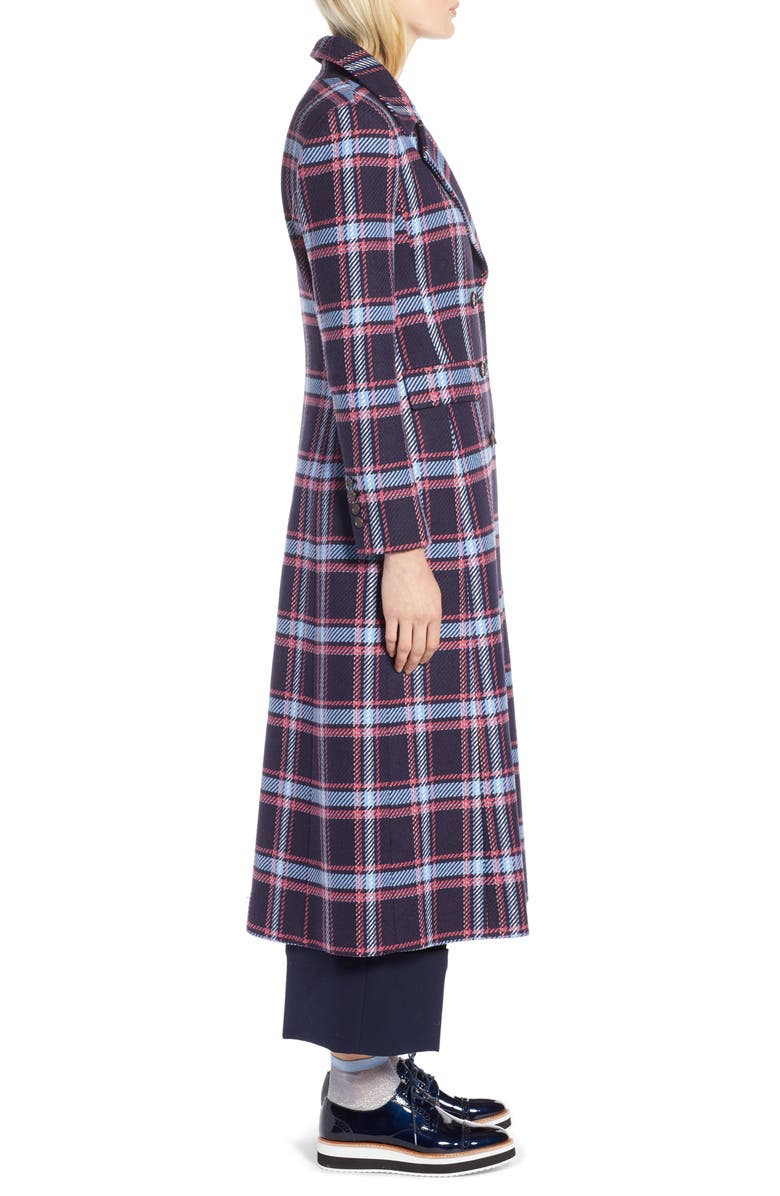 Halogen<sup>®</sup> x Atlantic-Pacific Long Plaid Coat, Alternate, color,