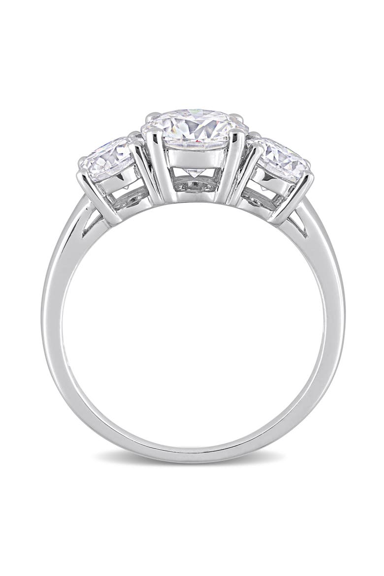 2-1/4CT DEW Moissanite 3-Stone Ring, Alternate, color, Sterling Silver
