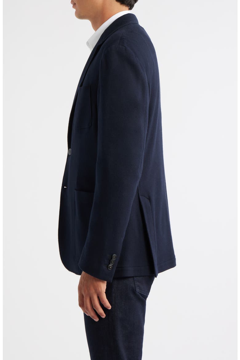 Trim Fit Cotton & Cashmere Jacket, Alternate, color, NAVY