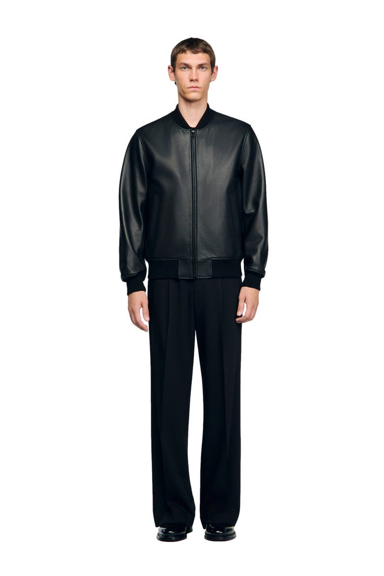 Leather jacket, Alternate, color, Black