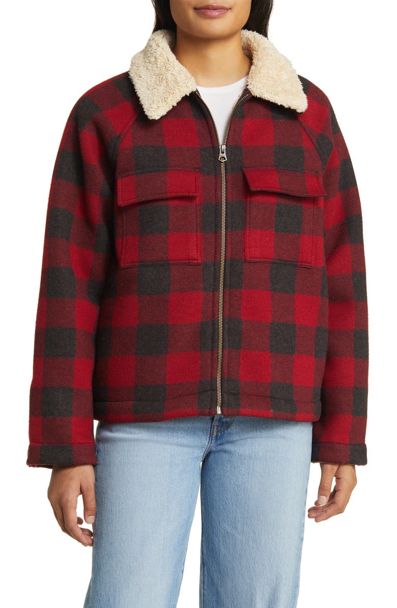 Faherty Legend<sup>™</sup> High Pile Fleece Collar Crop Jacket, Main, color, 