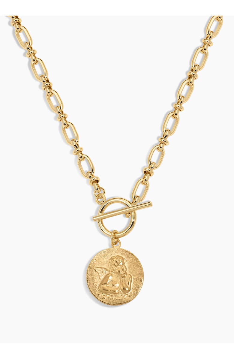 Electric Picks Essex Vintage Coin Necklace, Main, color, Yellow Gold