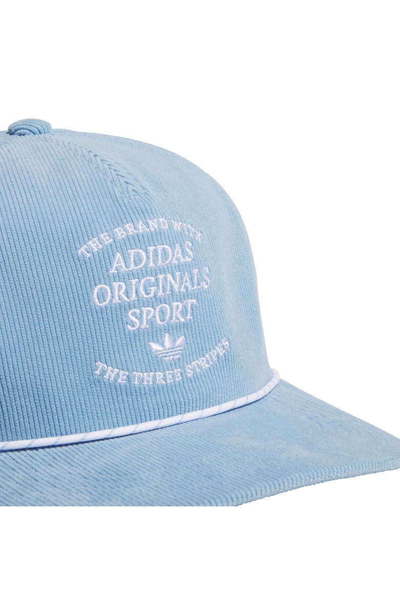 adidas Gender Inclusive Unfair Way Corduroy Baseball Cap, Alternate, color, Ash Blue/ White