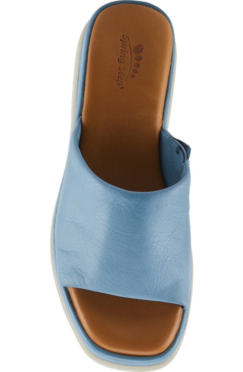 Spring Step Fire Island Platform Slide Sandal, Alternate, color, Denim Blue
