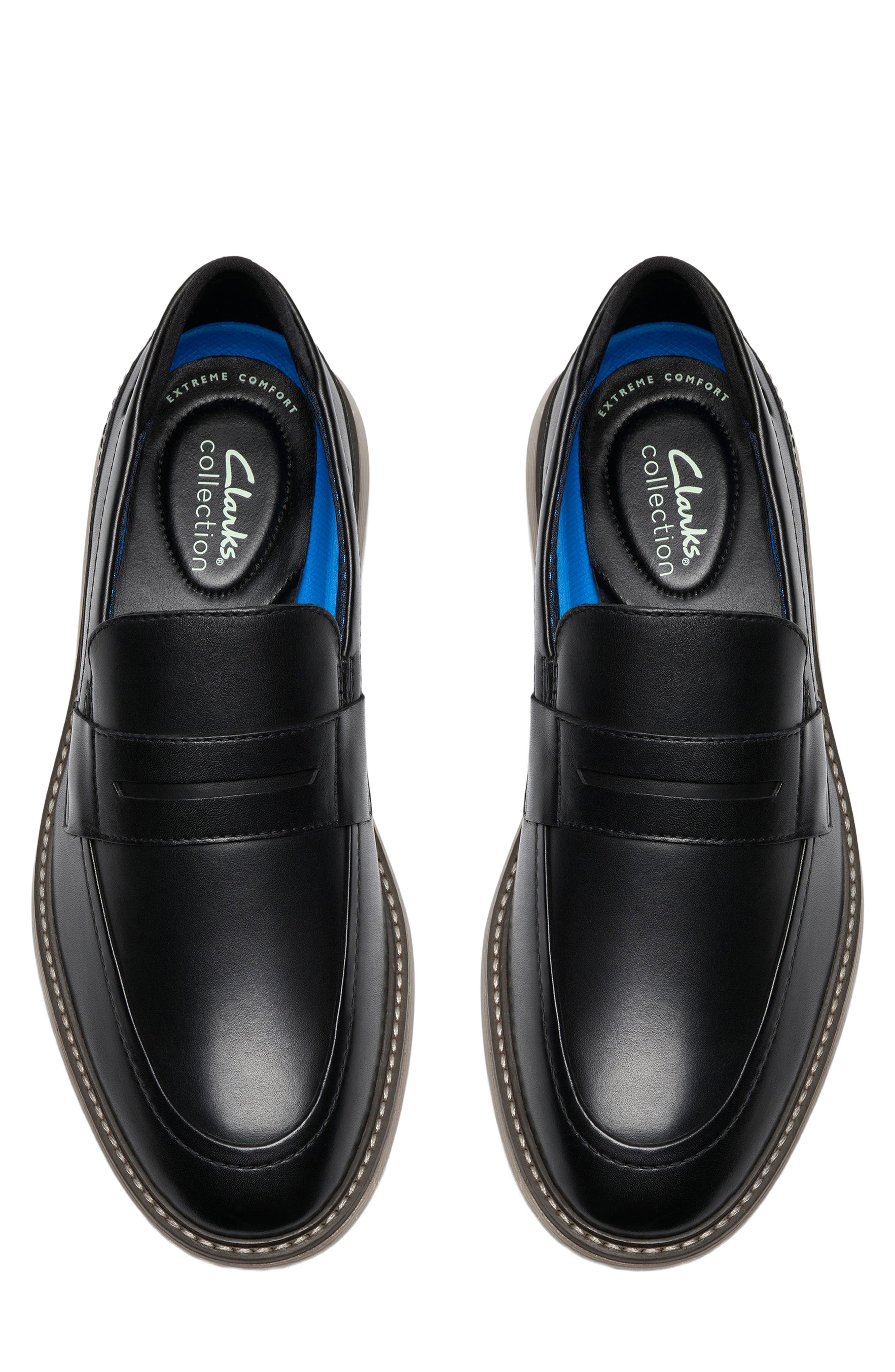 Clarks<sup>®</sup> Brantin Loafer, Alternate, color, Black Leather