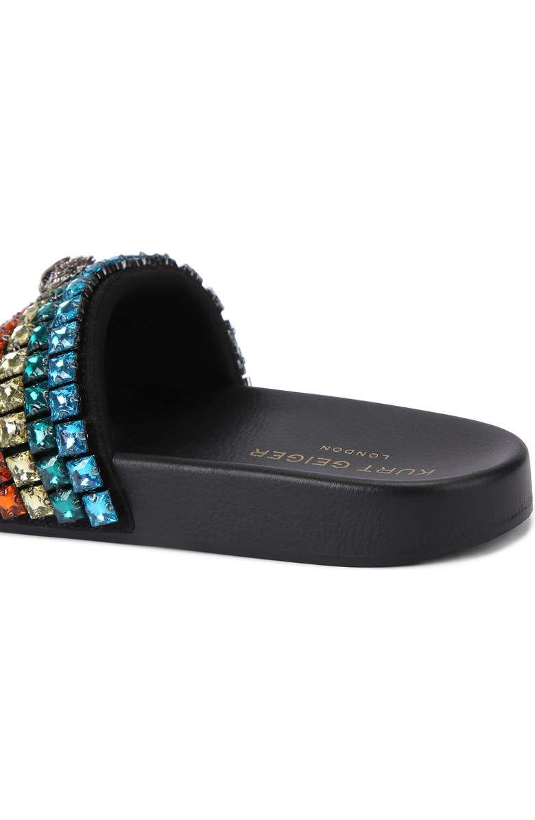 Kurt Geiger London Meena Eagle Slide Sandal, Alternate, color, Charcoal