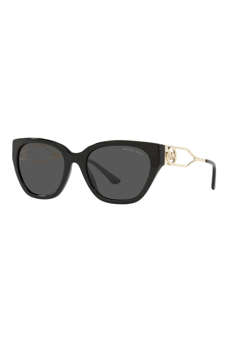 Lake Como 54mm Cat Eye Sunglasses, Alternate, color, BLACK
