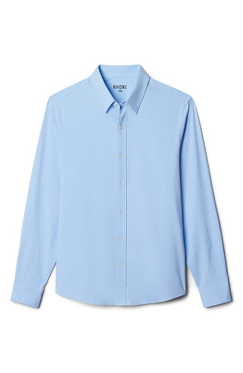 Rhone Commuter Slim Fit Performance Button-up Shirt In Blue Mini Windowpane
