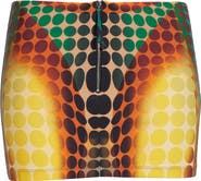 Jean Paul Gaultier Re-Edition Polka Dot Trompe l'Oeil Mesh Miniskirt