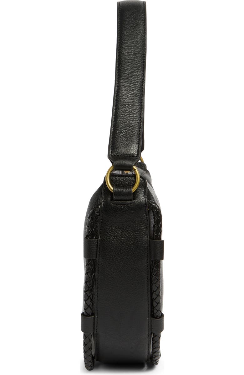 Lucky Brand Zila Leather Shoulder Bag, Alternate, color, Black