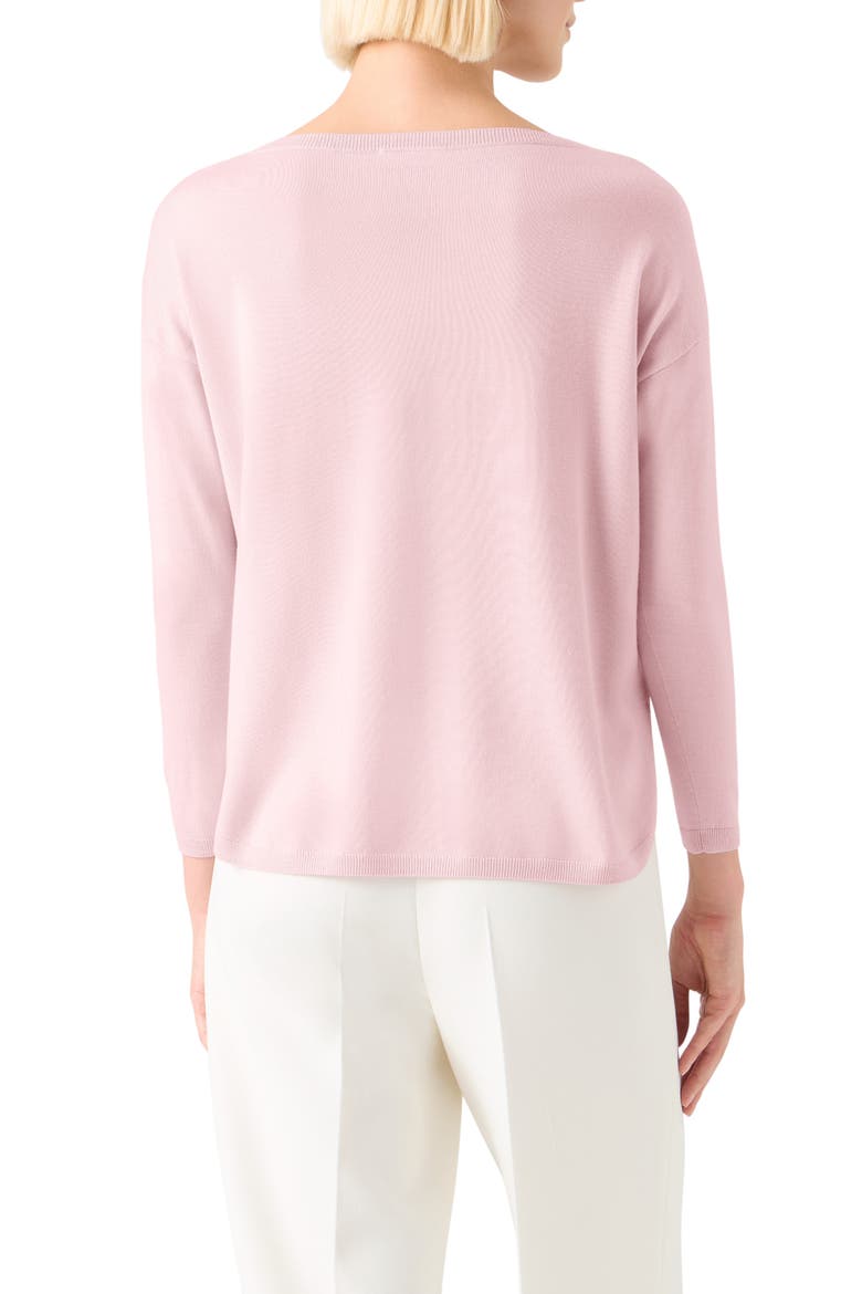 Drop Shoulder Virgin Wool Sweater, Alternate, color, ROSE