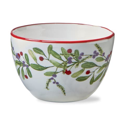 Winter Berries Earthenware Snack Bowl Multi 17 oz 5.06x5.06x3.29 in