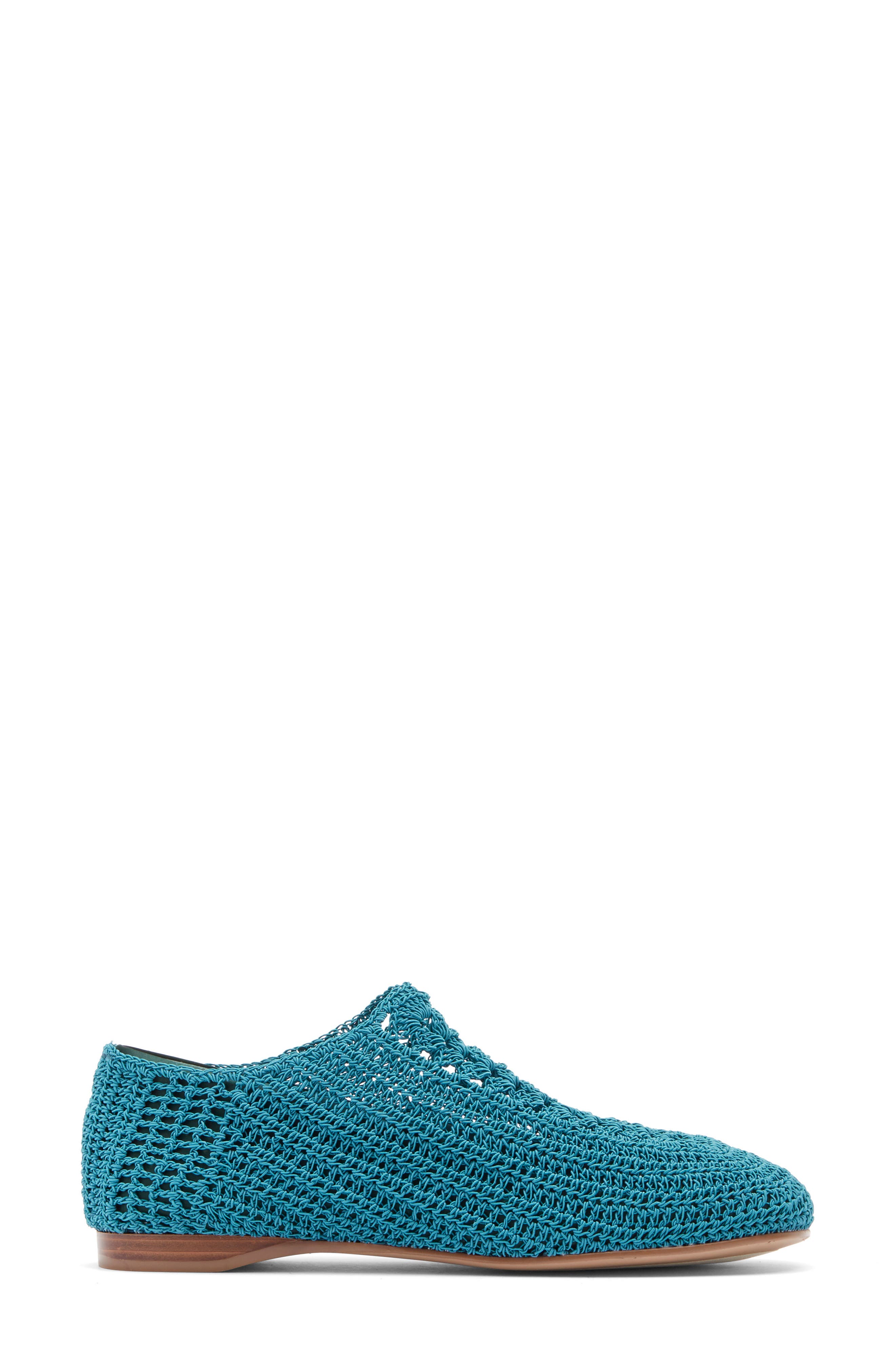 Jeffrey Campbell Nantucket Crochet Flat, Alternate, color, Turquoise