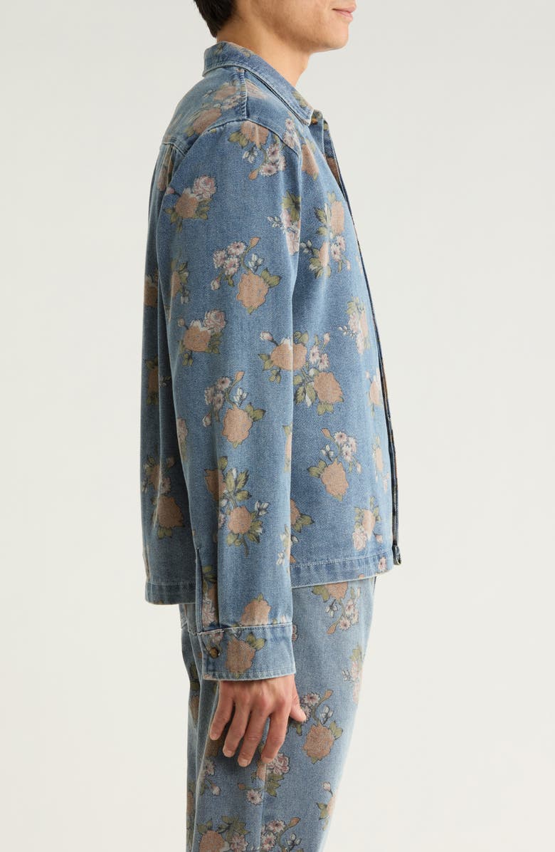 RIZORT Bouquet Denim Button-Up Shirt Jacket, Alternate, color, Indigo
