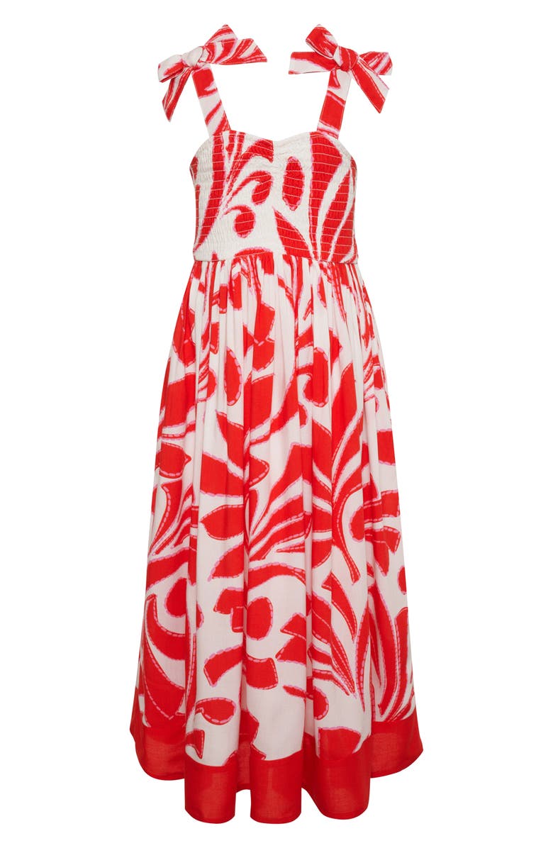 Beach Riot Kids' Cari Smocked Bodice Maxi Sundress, Main, color, Sunshine Dunes