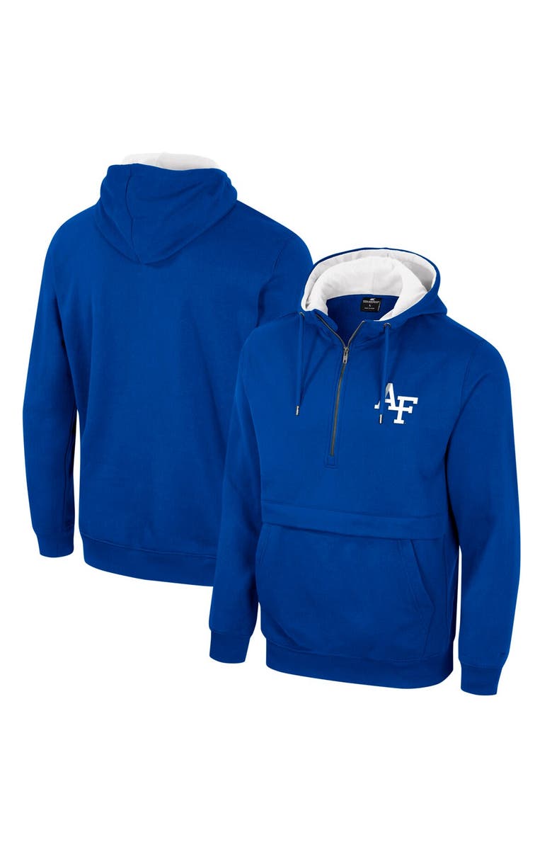 COLOSSEUM Men's Colosseum Royal Air Force Falcons Half-Zip Hoodie, Main, color, Royal