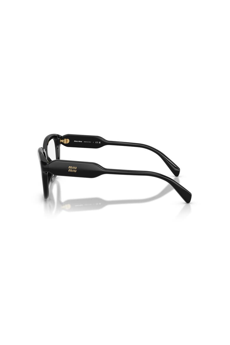 53mm Rectangle optical glasses, Alternate, color, Black