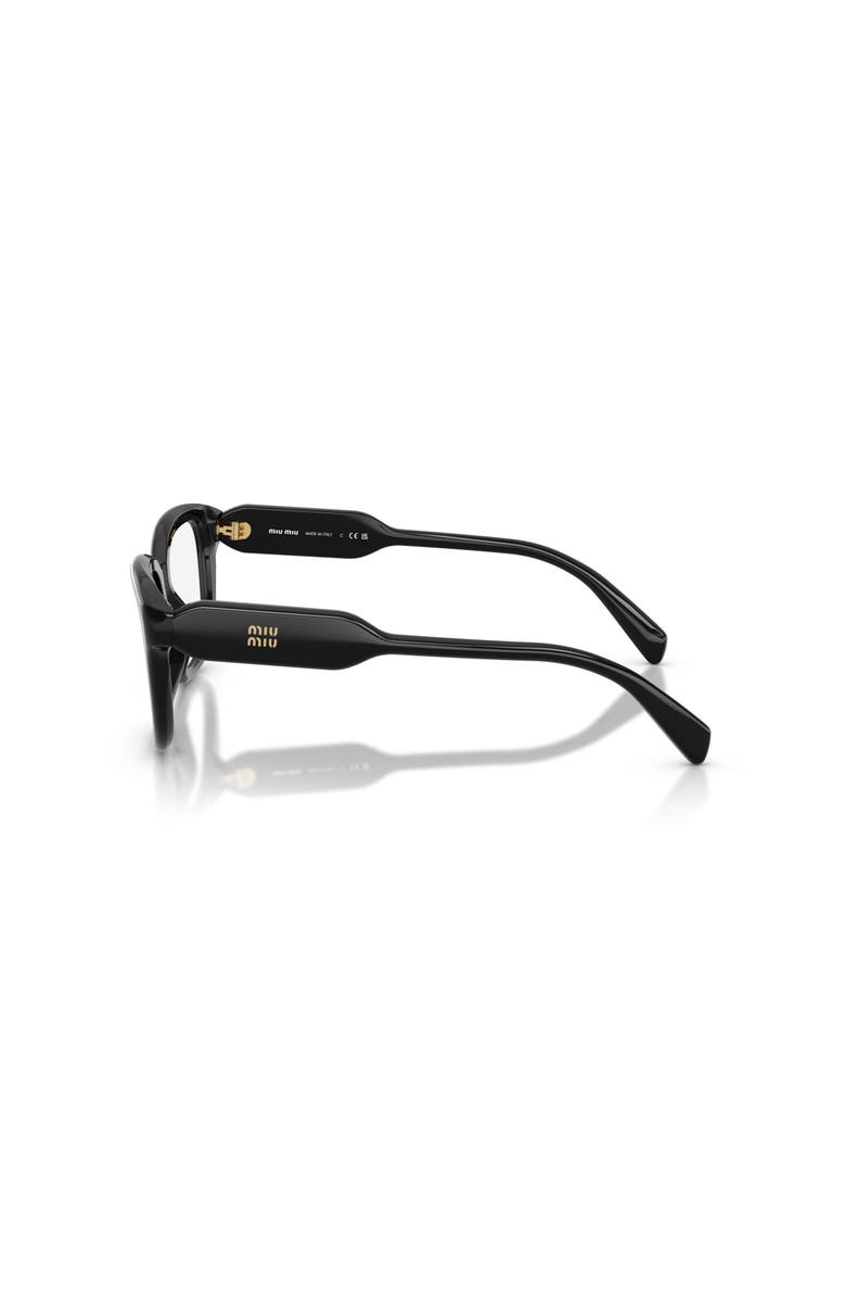 Miu Miu 51mm Rectangle optical glasses, Alternate, color, Black