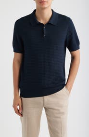 BOSS Camel L-Nadalione Silk & Cotton Polo