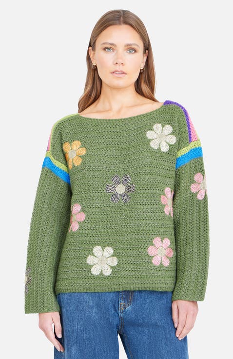 Crochet Flower Jumper