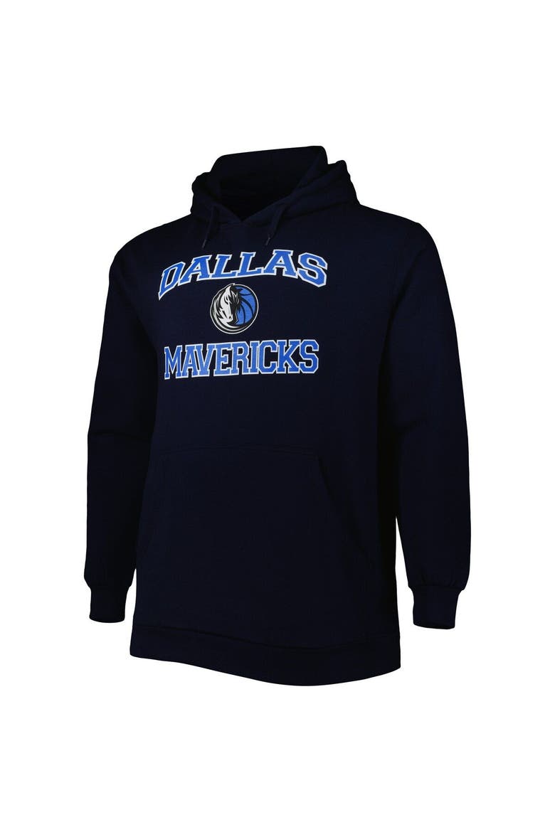 Men's Navy Dallas Mavericks Big & Tall Heart & Soul Pullover Hoodie, Alternate, color, Navy