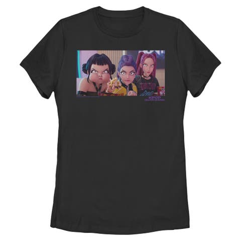 Womens KPop Demon Hunters Angry Trio Scene T Shirt
