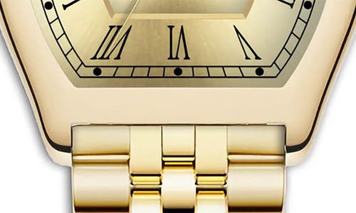 Alfred Sung Heritage Tonneau Bracelet Strap Watch, 22mm X 32mm In Gold