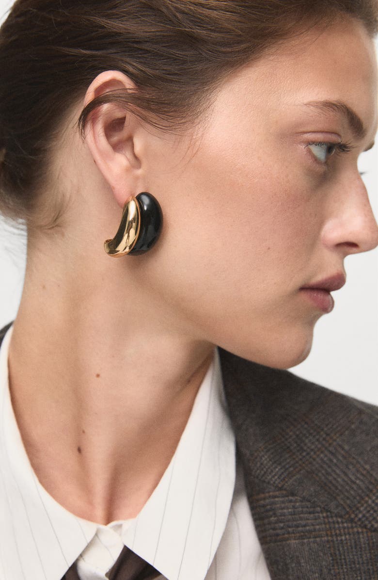 MANGO Houndstooth One-Button Wool Blend Blazer, Alternate, color, Brown