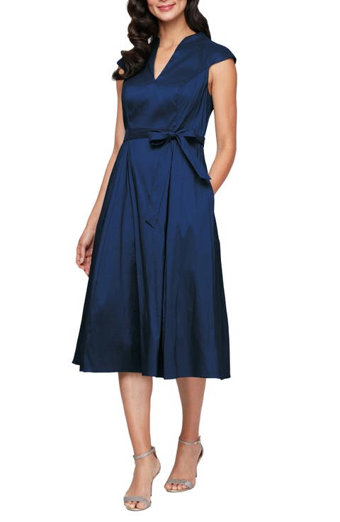 Stretch Taffeta Cocktail Dress