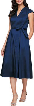Alex Evenings Stretch Taffeta Cocktail Dress