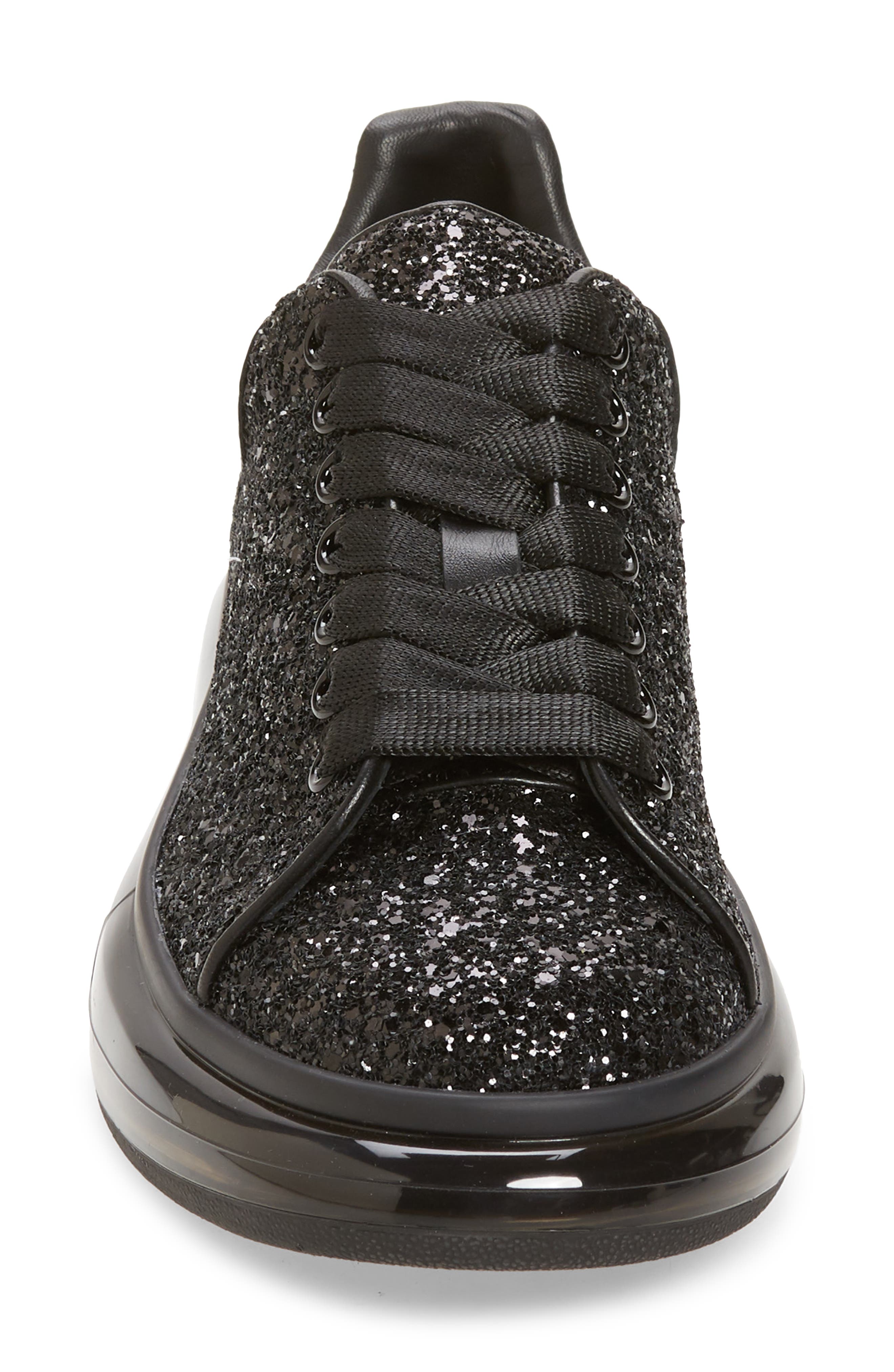 McQueen Alexander McQueen Glitter Bubble Sole Platform Sneaker, Alternate, color, 