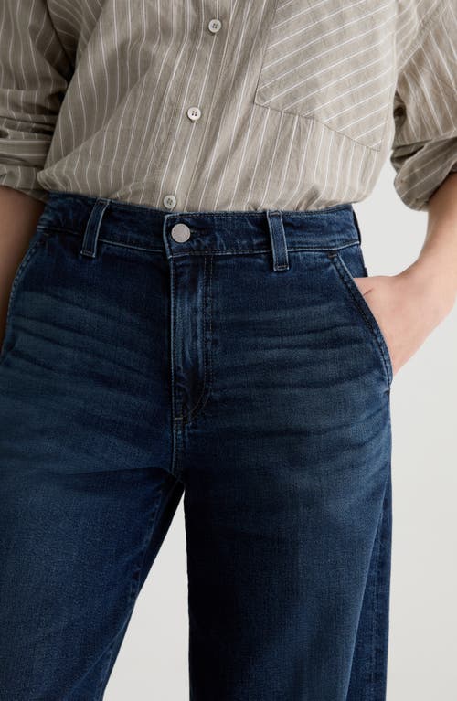 Ag Stella Mid Rise Wide Leg Palazzo Jeans In Blue