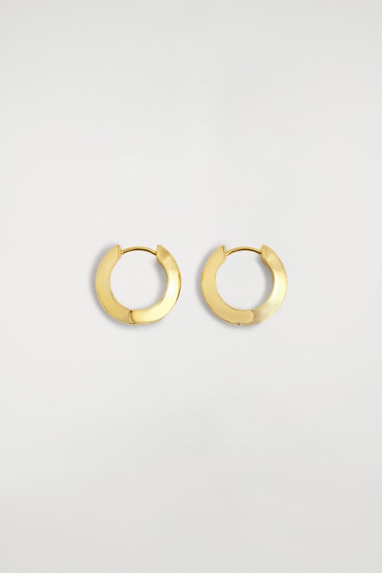 Faceted Mini Hoop Earrings, Main, color, GOLD