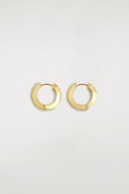 COS Faceted Mini Hoop Earrings