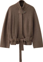 MANGO Belted Knit Jacket