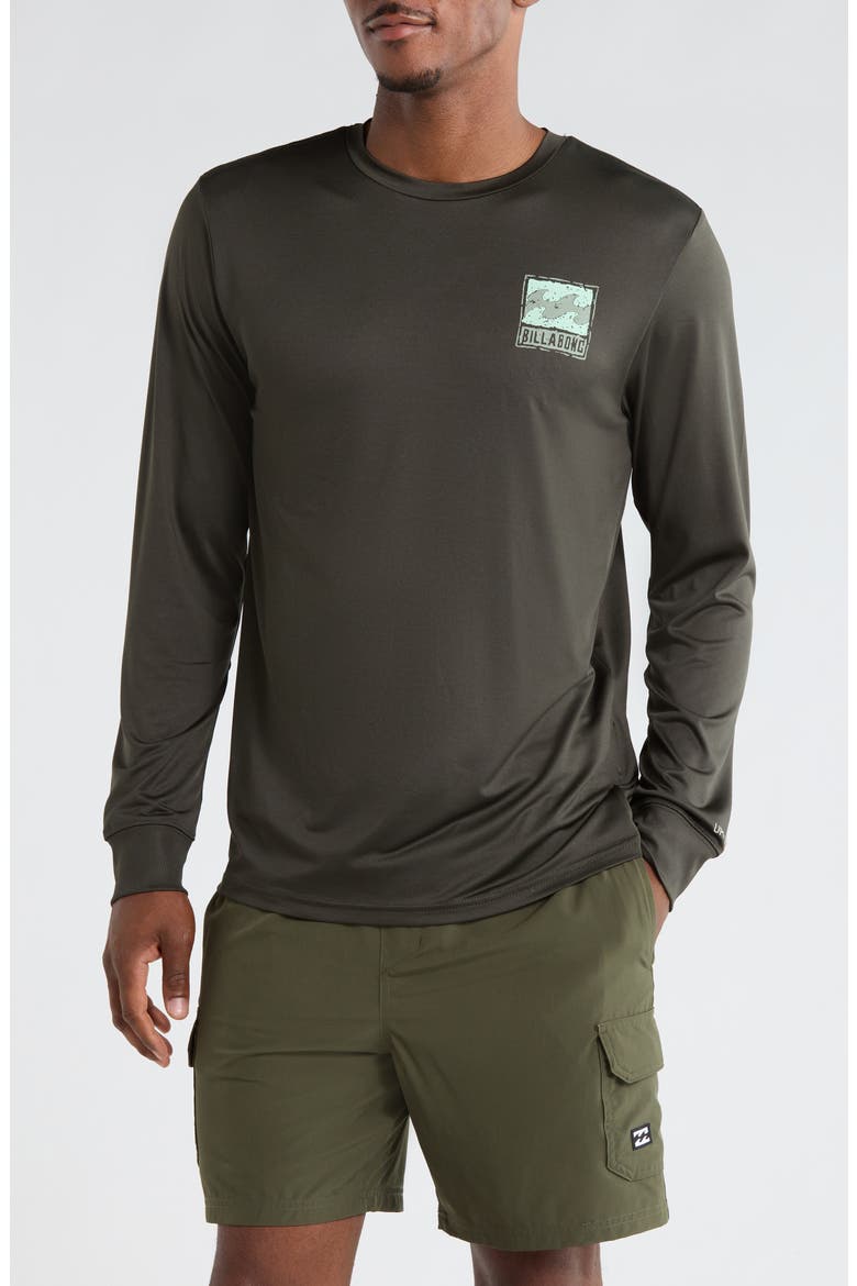 Coronado Crew Long Sleeve Rashguard, Main, color, CHARCOAL HEATHER