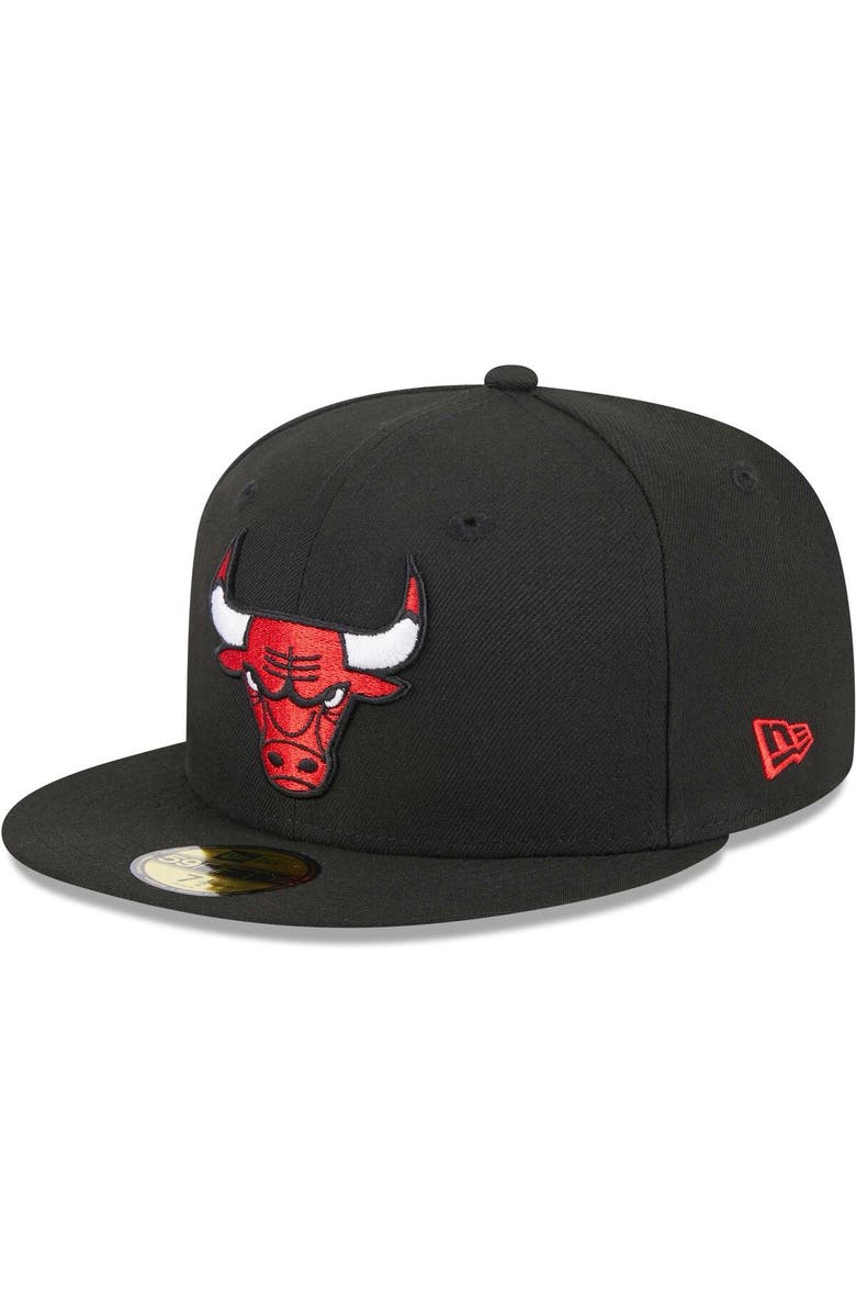 New Era Men's New Era Black Chicago Bulls 6-Time Champions Commemorative Side Patch 59FIFTY Fitted Hat, Alternate, color, 