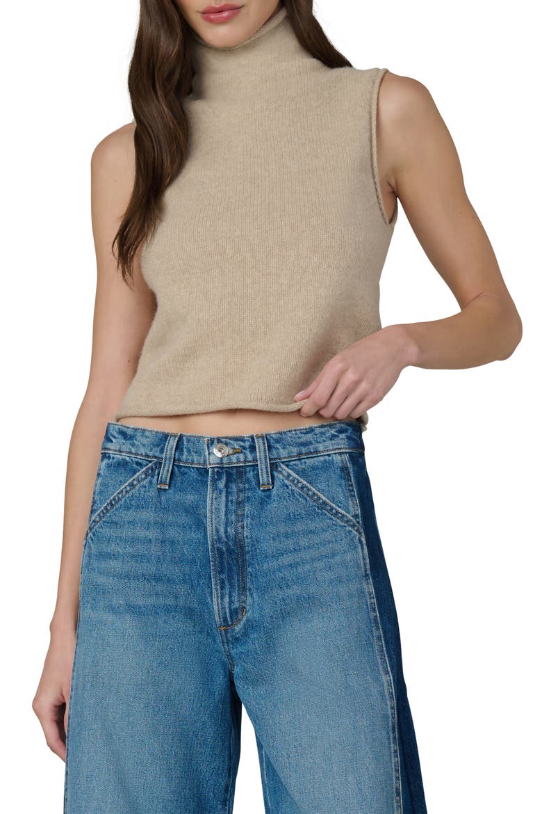 Stevie Sleeveless Wool & Yak Hair Sweater, Main, color, CAMEL