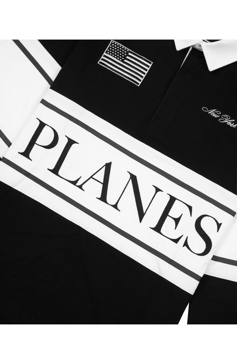 PAPER PLANES NY Rugby Shirt, Alternate, color, Black