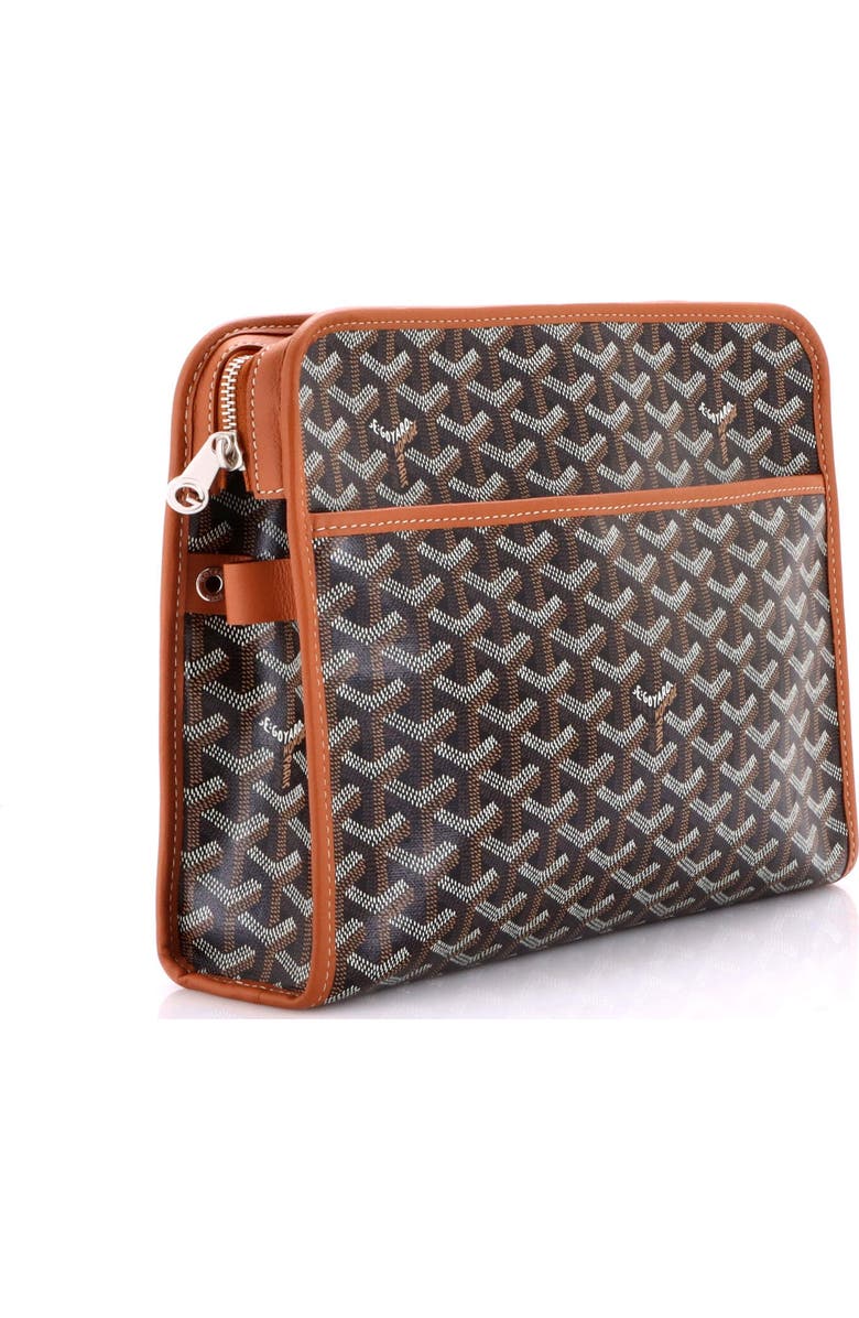 Pre-Owned Goyard Jouvence Toiletry Pouch Coated Canvas GM, Alternate, color, Black