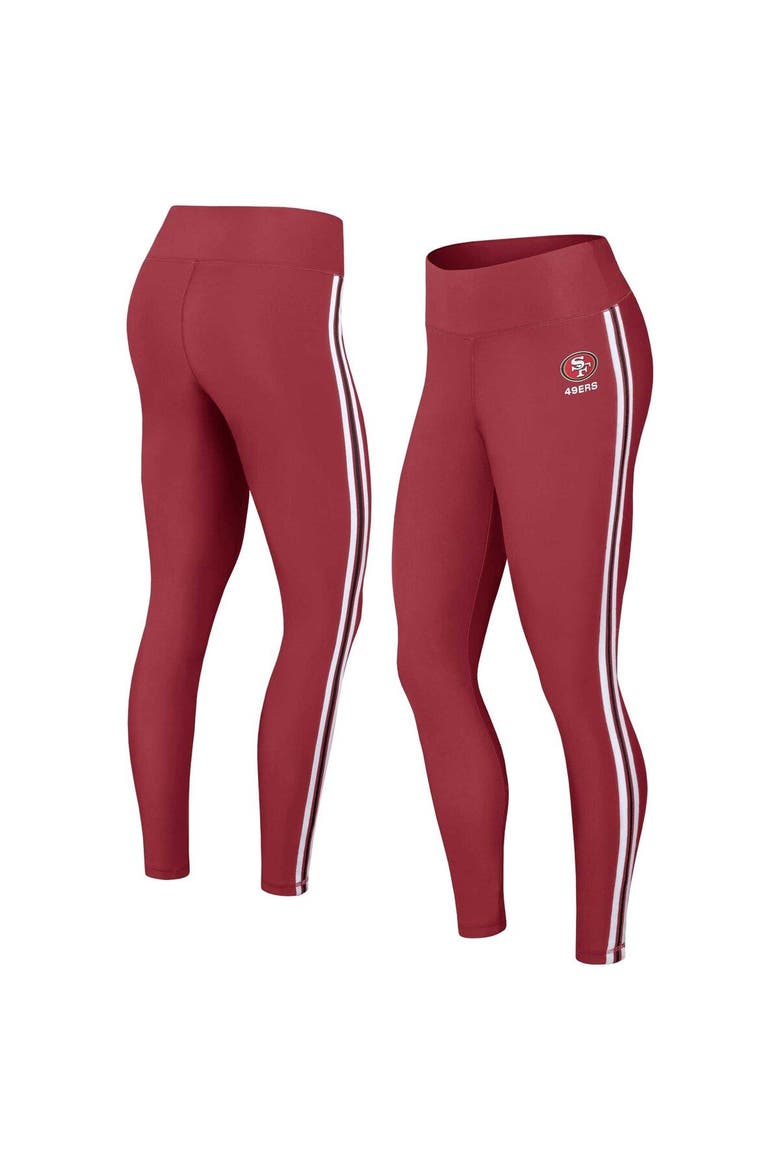 Women's WEAR by Erin Andrews Scarlet San Francisco 49ers Color Block Leggings, Main, color, Scarlet