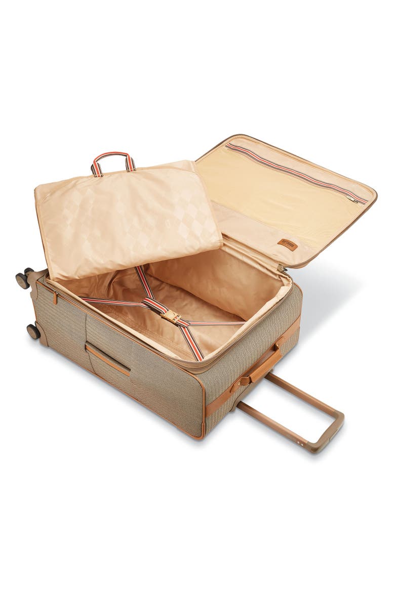 Herringbone Deluxe Expandable 20" Carry On Spinner Luggage, Alternate, color, Terracotta Herringbone