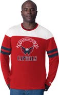 STARTER Men's Starter Red Washington Capitals Blitz Durene Long Sleeve T-Shirt