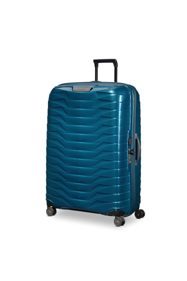 Proxis Hardside 30" X-Large Checked Spinner Luggage, Main, color, Petrol Blue