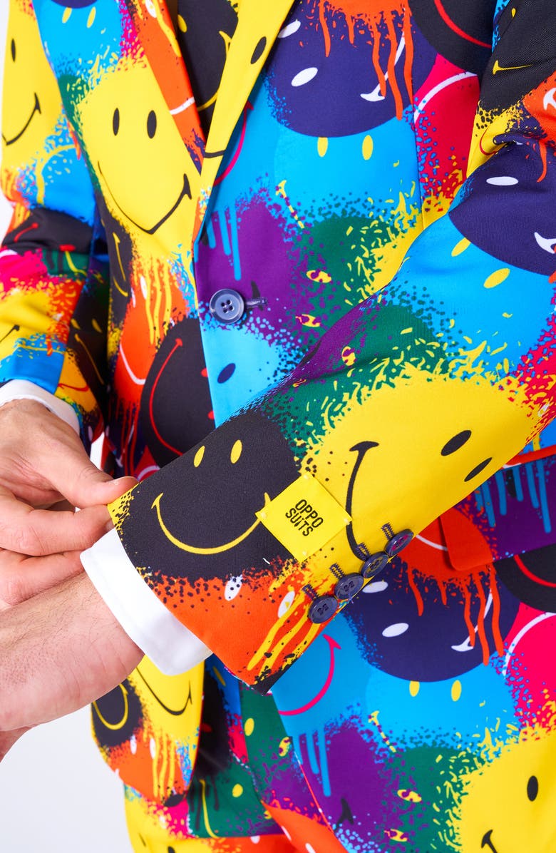 OppoSuits Smiley Drip 3-Piece Tuxedo Set, Alternate, color, Yellow Multi